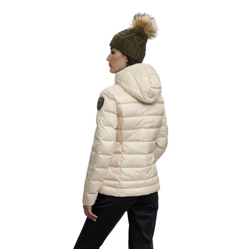 Piumino Donna corto Charme avorio modella retro